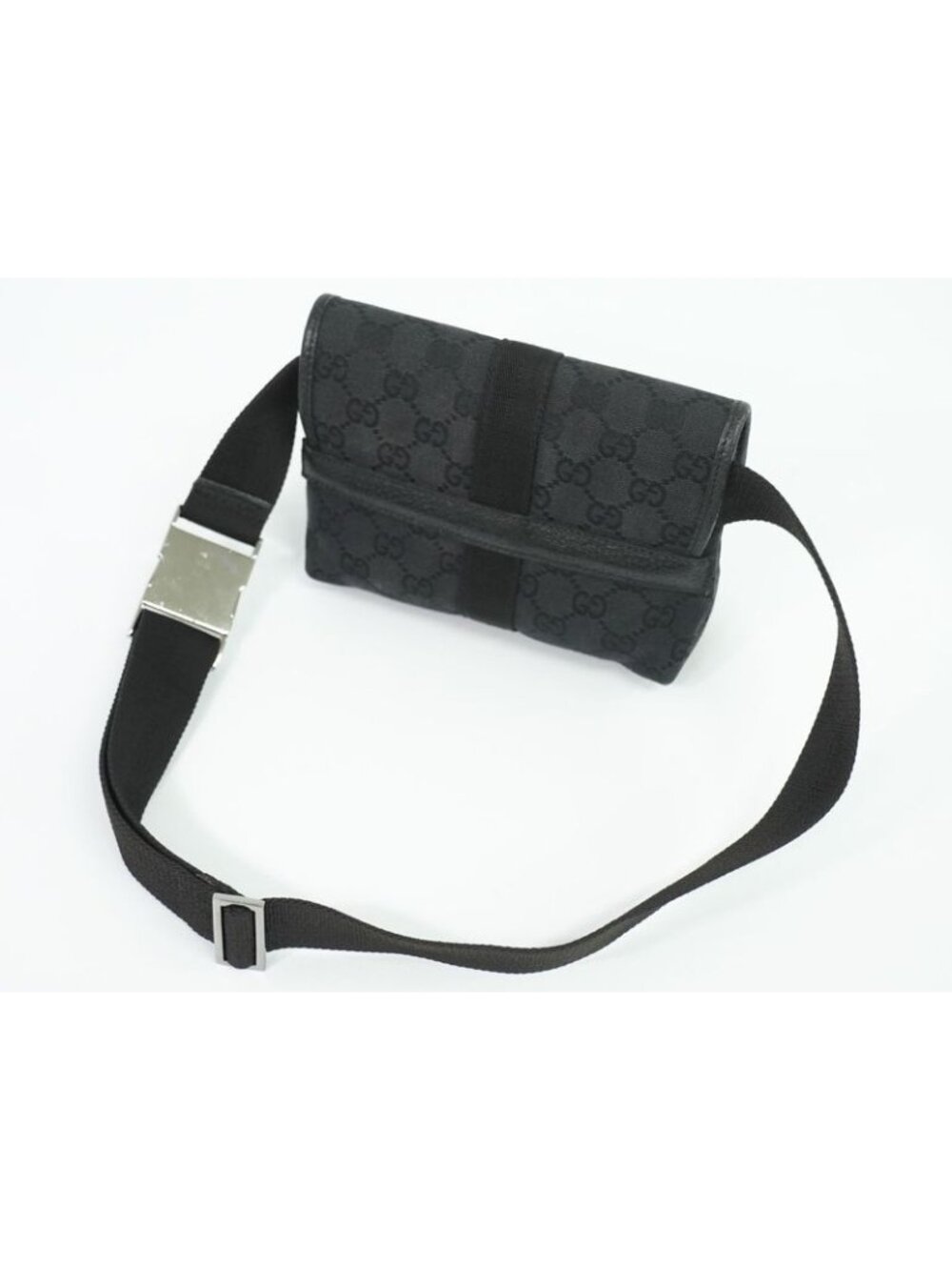 Gucci GG Canvas Waist Pouch Belt Bag Body Black - Picture 5 of 9
